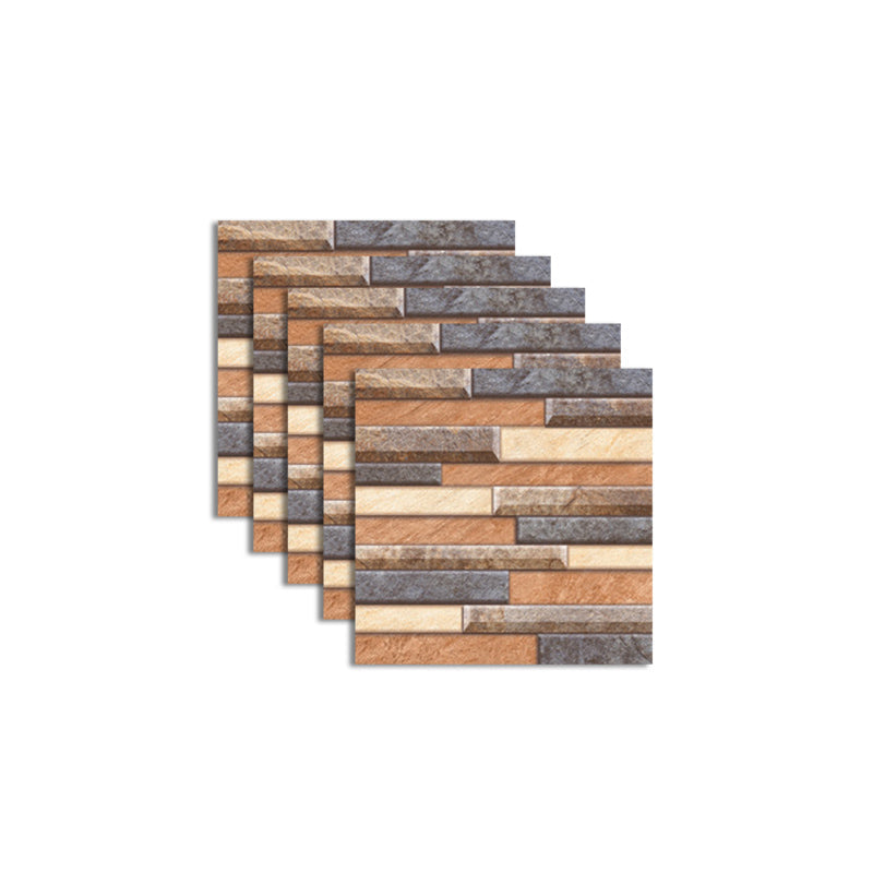 Lisslune | Pattern Matte Color Stone Peel and Stick Mosaic Tile Peel and Stick Tile Set of 5