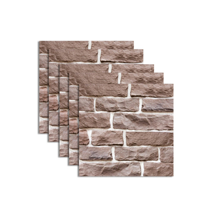 Lisslune | Pattern Matte Color Stone Peel and Stick Mosaic Tile Peel and Stick Tile Set of 5
