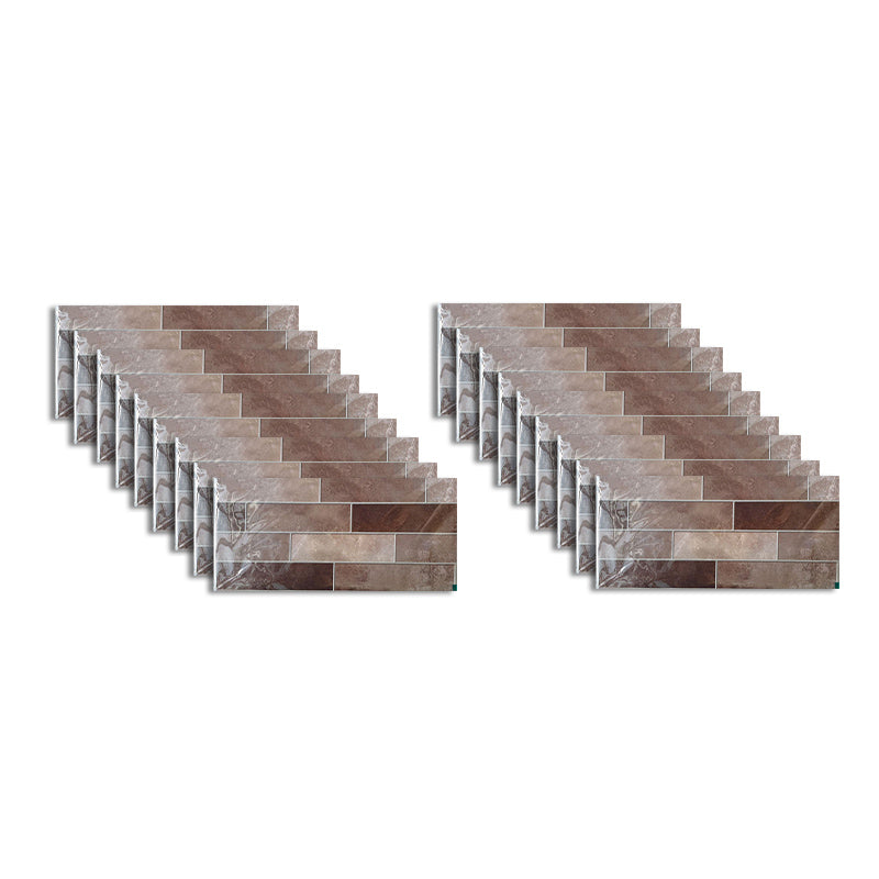 Lisslune | PVC Peel & Stick Tile Kitchen waterproof splash guard Peel and Stick Wall Tile Set of 18