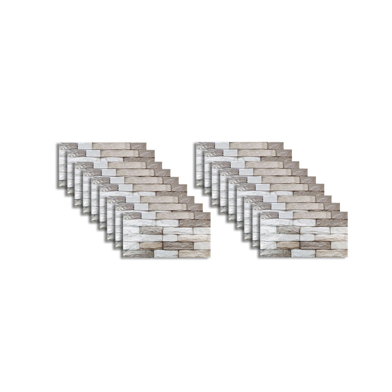Lisslune | PVC Peel & Stick Tile Kitchen waterproof splash guard Peel and Stick Wall Tile Set of 18