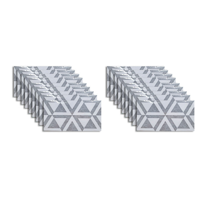 Lisslune | PVC Peel & Stick Tile Kitchen waterproof splash guard Peel and Stick Wall Tile Set of 18