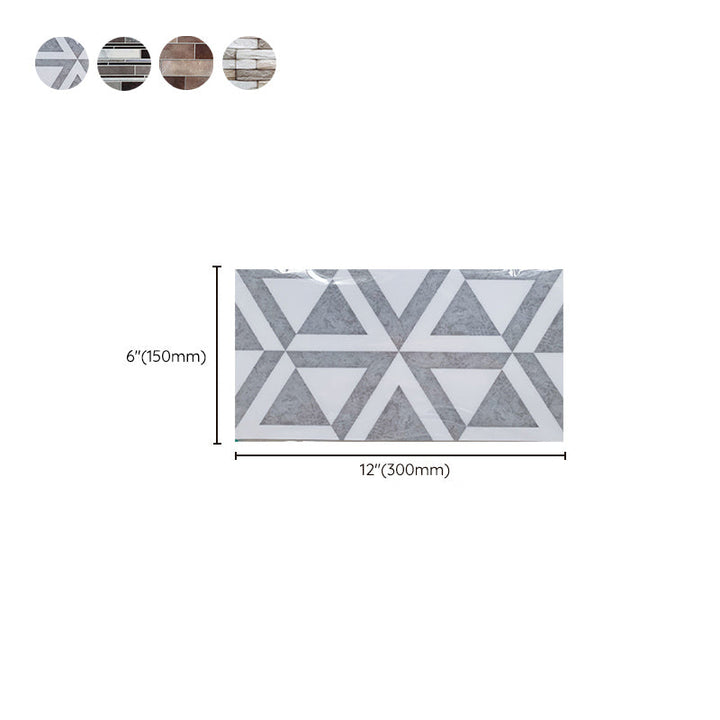 Lisslune | PVC Peel & Stick Tile Kitchen waterproof splash guard Peel and Stick Wall Tile Set of 18