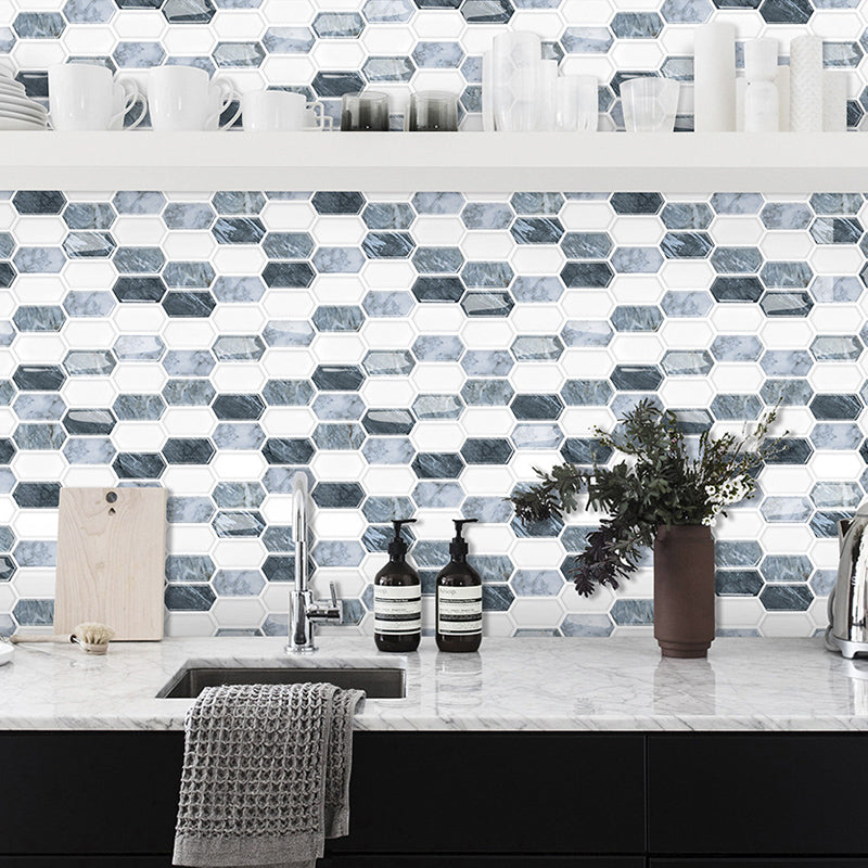 Lisslune | Polygon Peel and Stick Wall Tile PVC 30 cm x 30 cm Peel and Stick Tile for the Kitchen