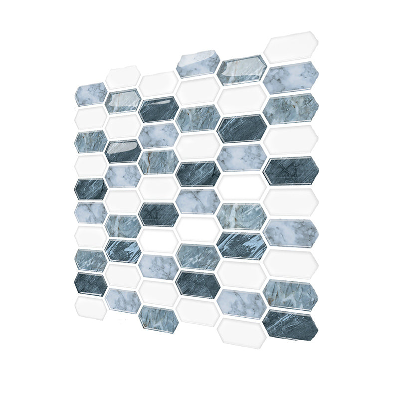Lisslune | Polygon Peel and Stick Wall Tile PVC 30 cm x 30 cm Peel and Stick Tile for the Kitchen