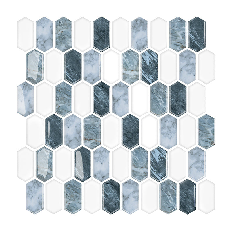 Lisslune | Polygon Peel and Stick Wall Tile PVC 30 cm x 30 cm Peel and Stick Tile for the Kitchen