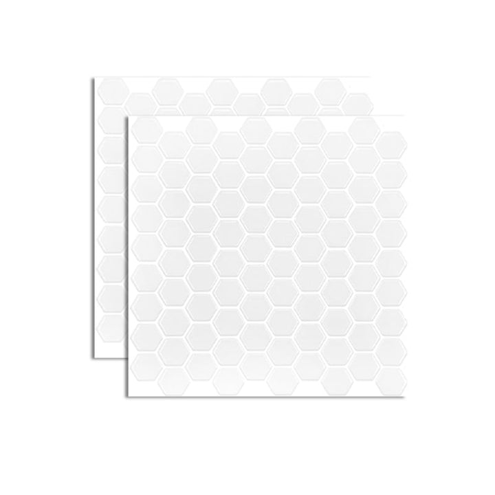 Lisslune | Polygon Metal Peel and Stick Back Wall Tile PVC Peel and Stick Tile for the Kitchen