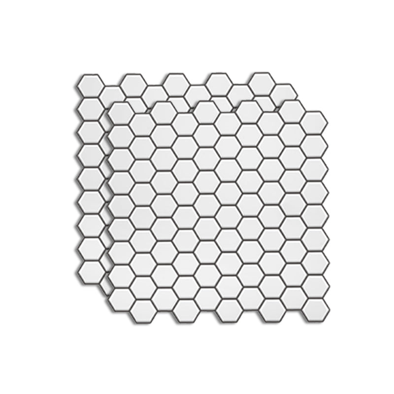 Lisslune | Polygon Metal Peel and Stick Back Wall Tile PVC Peel and Stick Tile for the Kitchen