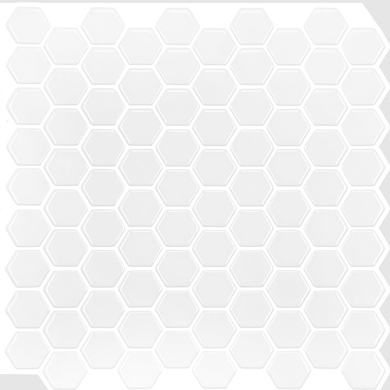 Lisslune | Polygon Metal Peel and Stick Back Wall Tile PVC Peel and Stick Tile for the Kitchen