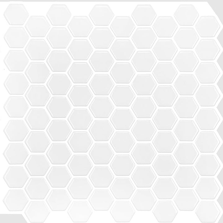 Lisslune | Polygon Metal Peel and Stick Back Wall Tile PVC Peel and Stick Tile for the Kitchen