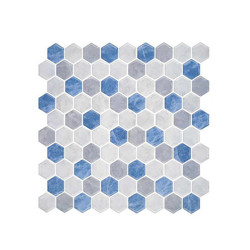 Lisslune | Polygon Metal Peel and Stick Back Wall Tile PVC Peel and Stick Tile for the Kitchen