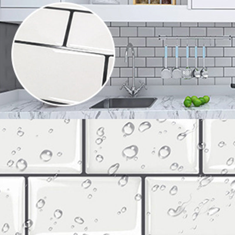 Lisslune | Polygon Metal Peel and Stick Back Wall Tile PVC Peel and Stick Tile for the Kitchen