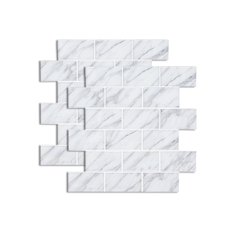 Lisslune | Mosaic tile Peel & Stick Tile PVC Kitchen backsplash Peel and Stick Wall Tile Set of 2