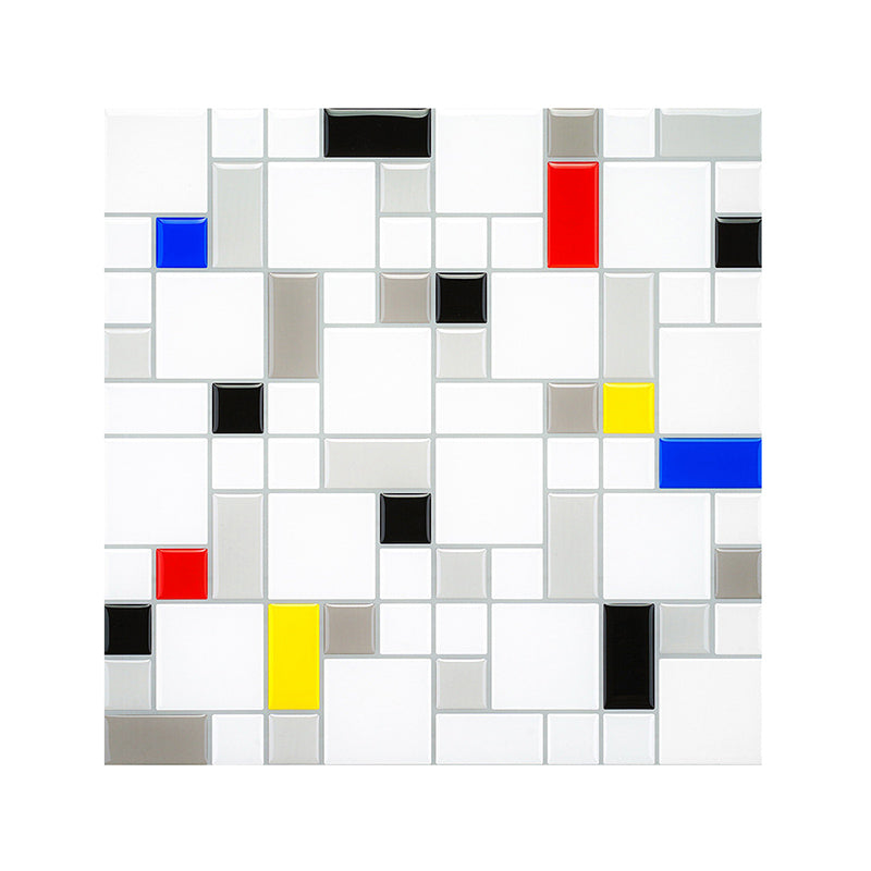 Lisslune | Mosaic tile Peel & Stick Tile PVC Kitchen backsplash Peel and Stick Wall Tile Set of 2