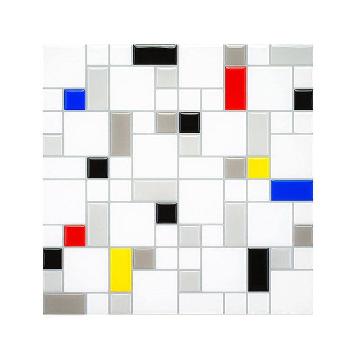 Lisslune | Mosaic tile Peel & Stick Tile PVC Kitchen backsplash Peel and Stick Wall Tile Set of 2