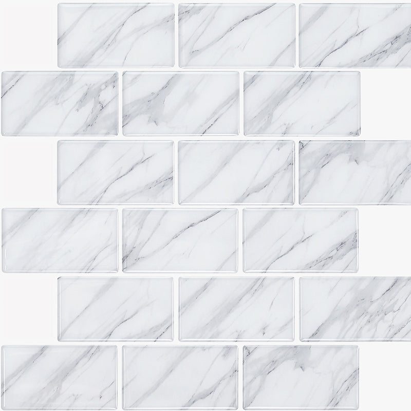 Lisslune | Mosaic tile Peel & Stick Tile PVC Kitchen backsplash Peel and Stick Wall Tile Set of 2