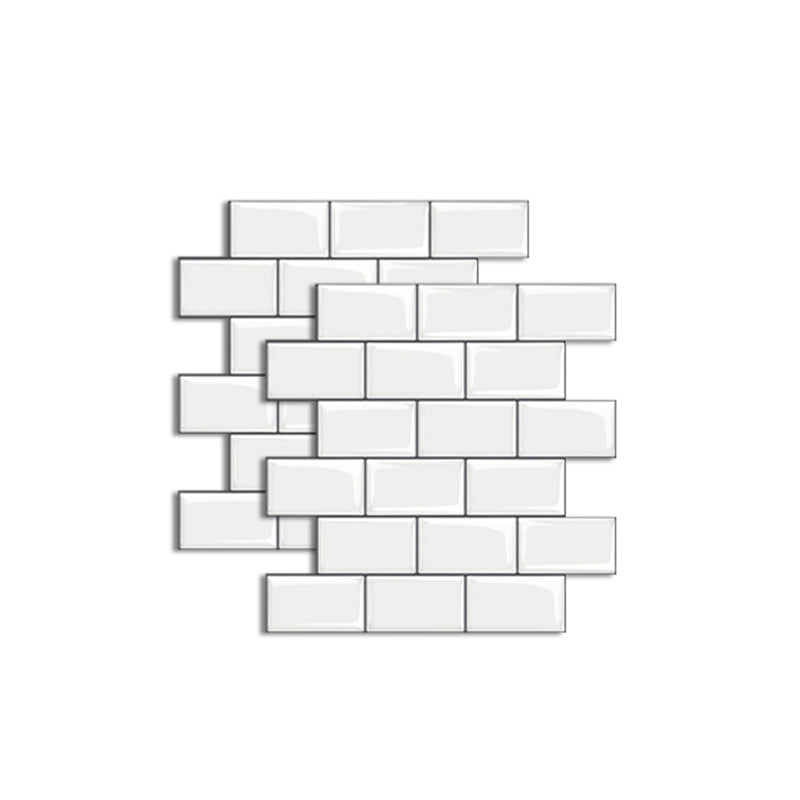Lisslune | Mosaic Tile Peel & Stick Tile PVC Kitchen Backsplash Peel and Stick Wall Tile