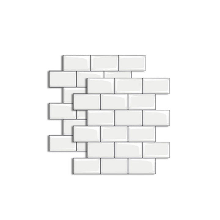 Lisslune | Mosaic Tile Peel & Stick Tile PVC Kitchen Backsplash Peel and Stick Wall Tile