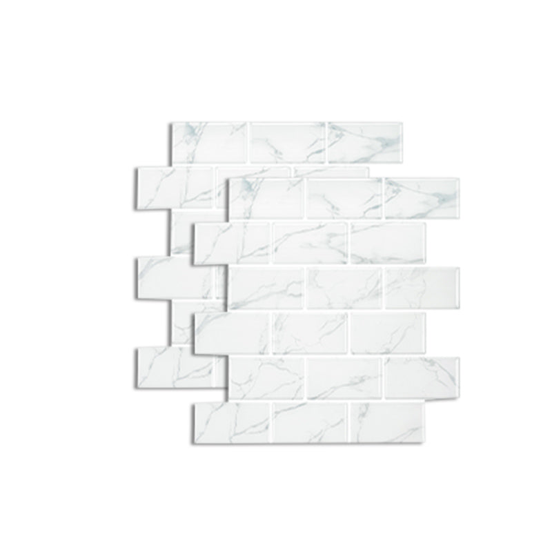 Lisslune | Mosaic Tile Peel & Stick Tile PVC Kitchen Backsplash Peel and Stick Wall Tile