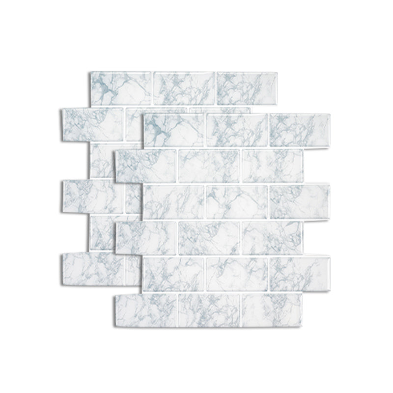 Lisslune | Mosaic Tile Peel & Stick Tile PVC Kitchen Backsplash Peel and Stick Wall Tile