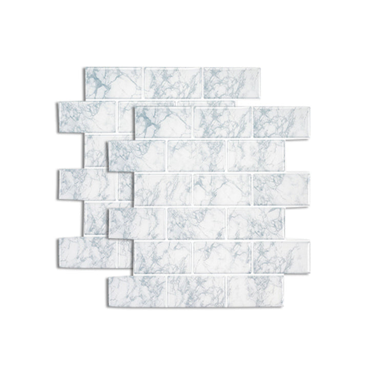 Lisslune | Mosaic Tile Peel & Stick Tile PVC Kitchen Backsplash Peel and Stick Wall Tile