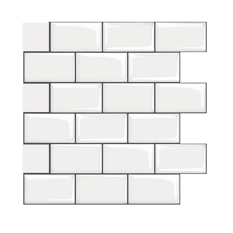 Lisslune | Mosaic Tile Peel & Stick Tile PVC Kitchen Backsplash Peel and Stick Wall Tile