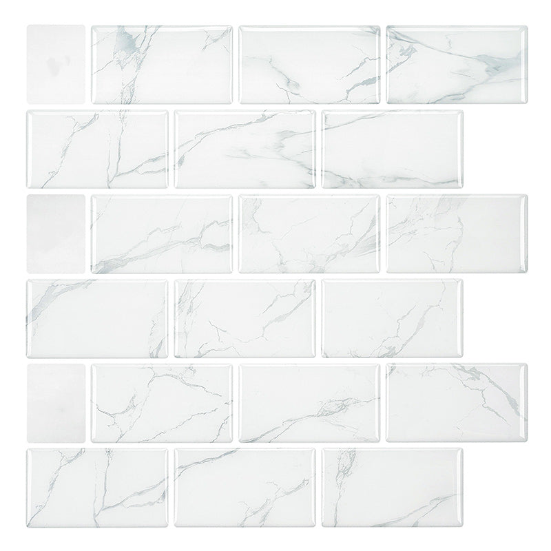 Lisslune | Mosaic Tile Peel & Stick Tile PVC Kitchen Backsplash Peel and Stick Wall Tile