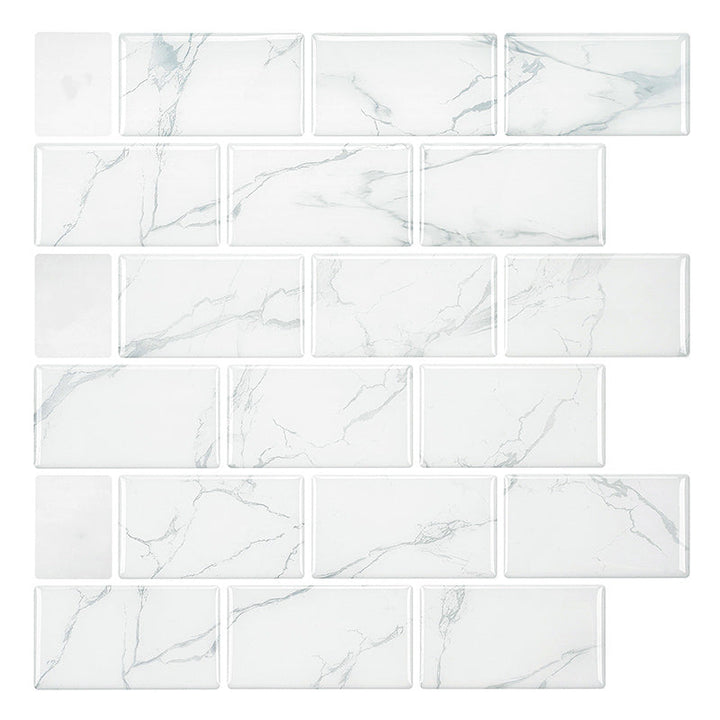 Lisslune | Mosaic Tile Peel & Stick Tile PVC Kitchen Backsplash Peel and Stick Wall Tile