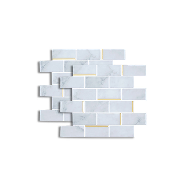 Lisslune | Mosaic Tile Peel & Stick Tile PVC Kitchen Backsplash Peel and Stick Wall Tile