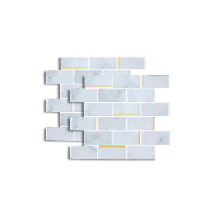 Lisslune | Mosaic Tile Peel & Stick Tile PVC Kitchen Backsplash Peel and Stick Wall Tile