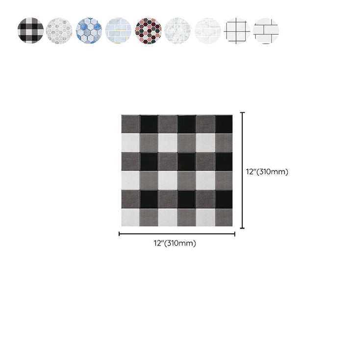 Lisslune | Mosaic Tile Peel & Stick Tile PVC Kitchen Backsplash Peel and Stick Wall Tile