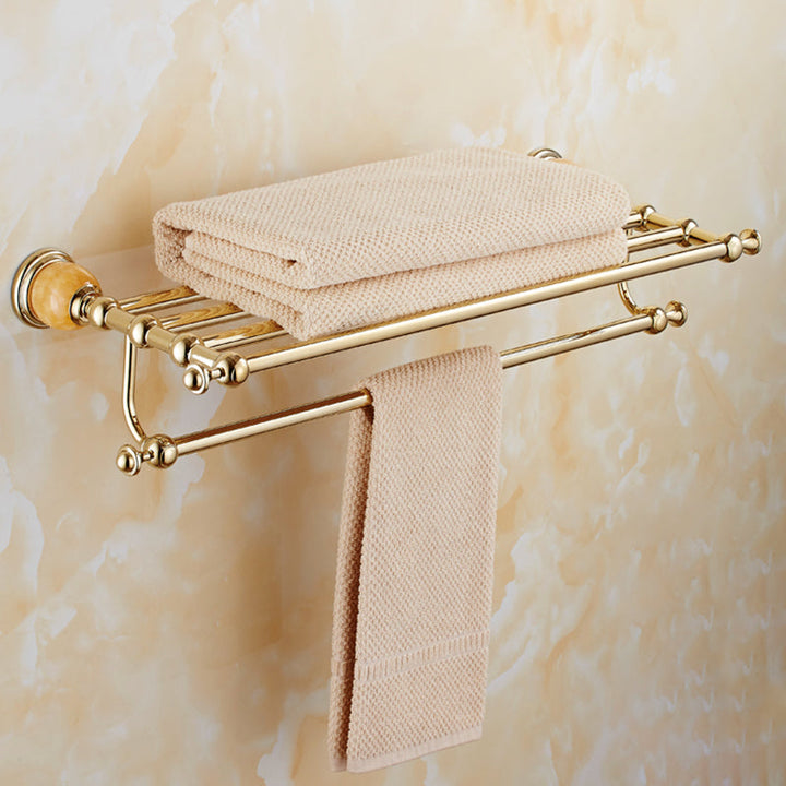 Lisslune | Contemporary brushed brass bathroom accessories as a single piece or as a set