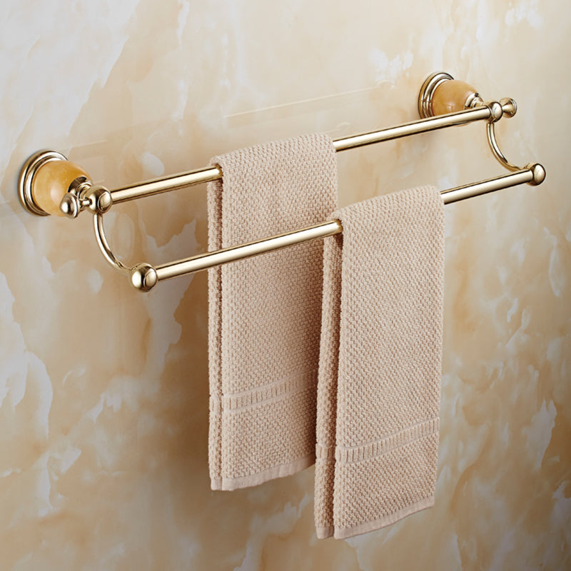 Lisslune | Contemporary brushed brass bathroom accessories as a single piece or as a set