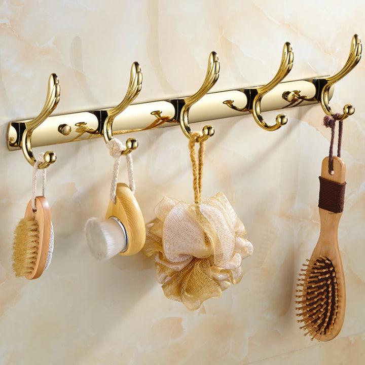 Lisslune | Contemporary brushed brass bathroom accessories as a single piece or as a set