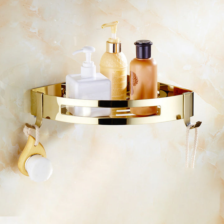 Lisslune | Contemporary brushed brass bathroom accessories as a single piece or as a set