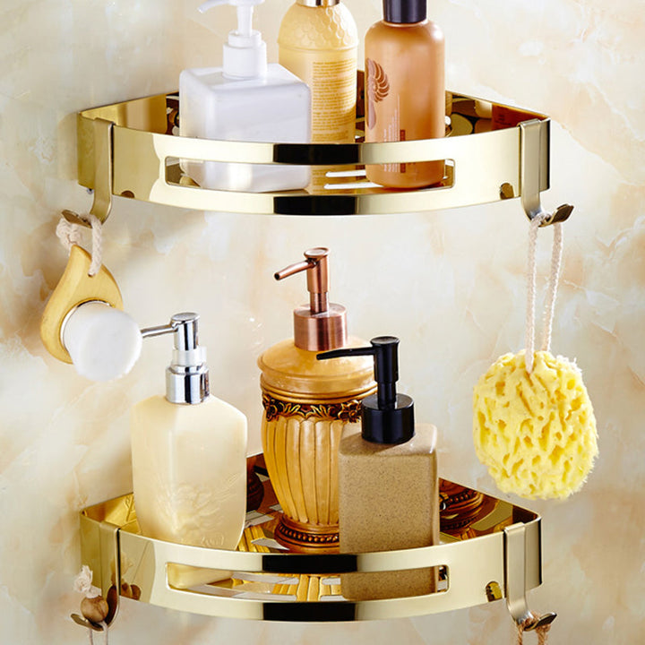 Lisslune | Contemporary brushed brass bathroom accessories as a single piece or as a set