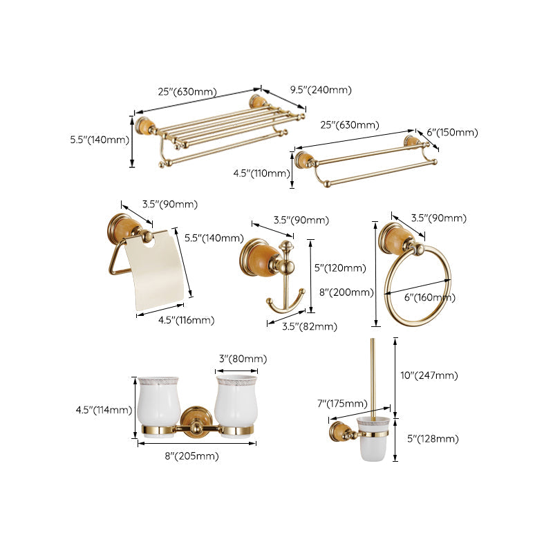 Lisslune | Contemporary brushed brass bathroom accessories as a single piece or as a set