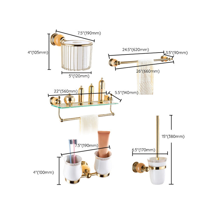 Lisslune | Modern bathroom accessories as a single piece or as a set in gold