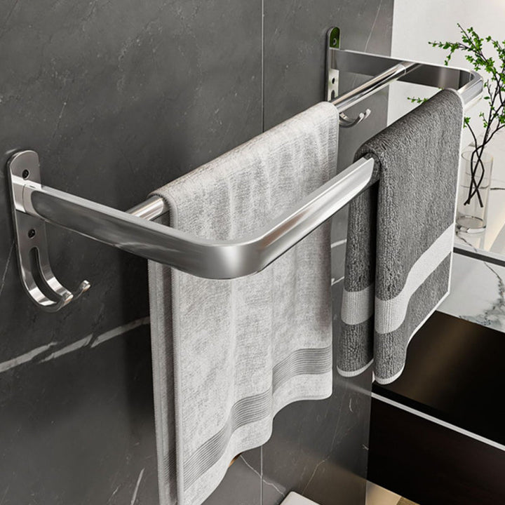 Lisslune | Contemporary Chrome Bathroom Hardware Set Polished Chrome Bathroom Set Made of Stainless Steel