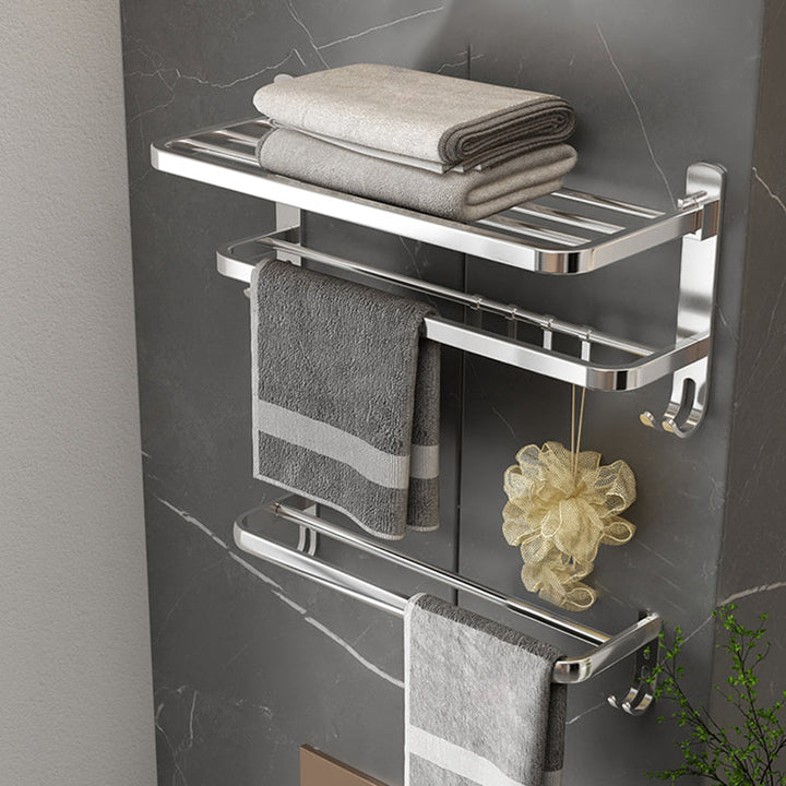 Lisslune | Contemporary Chrome Bathroom Hardware Set Polished Chrome Bathroom Set Made of Stainless Steel