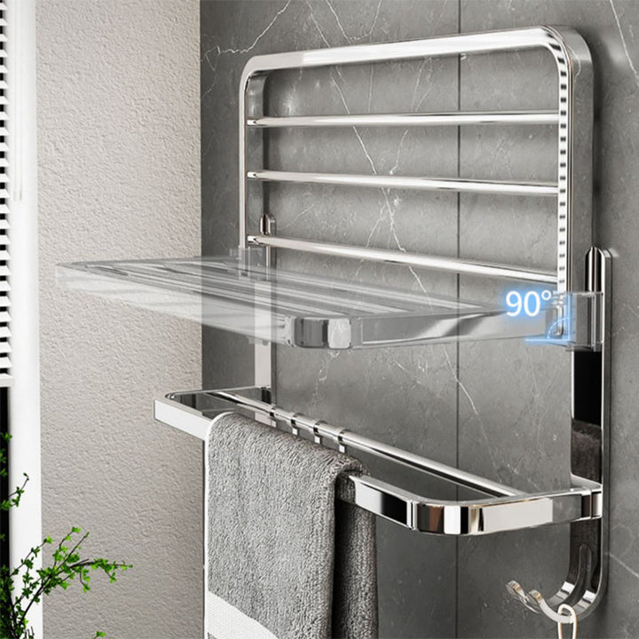 Lisslune | Contemporary Chrome Bathroom Hardware Set Polished Chrome Bathroom Set Made of Stainless Steel