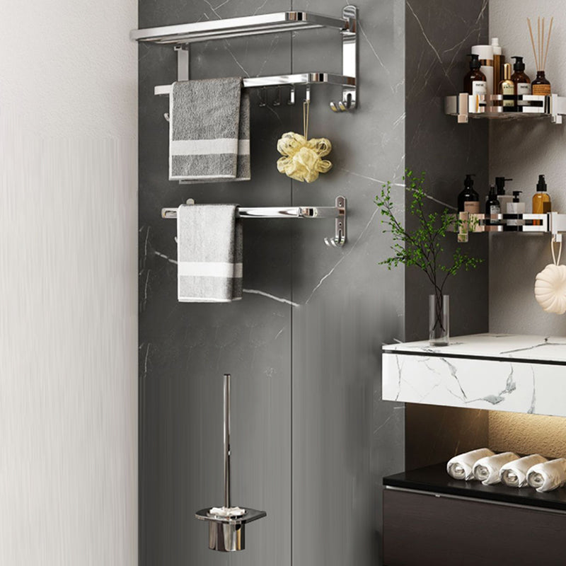 Lisslune | Contemporary Chrome Bathroom Hardware Set Polished Chrome Bathroom Set Made of Stainless Steel