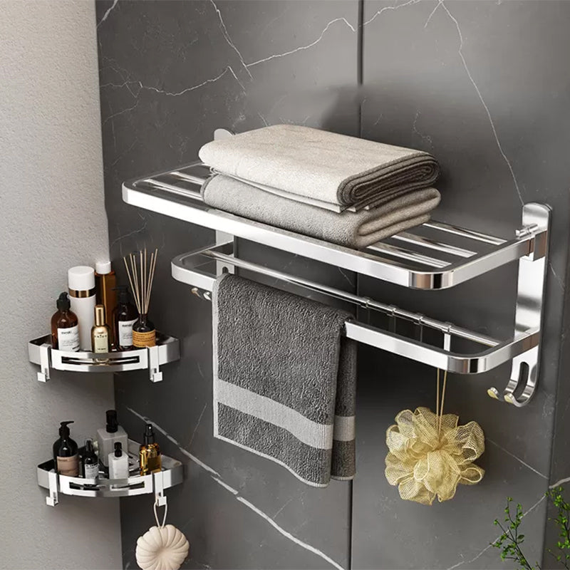 Lisslune | Contemporary Chrome Bathroom Hardware Set Polished Chrome Bathroom Set Made of Stainless Steel