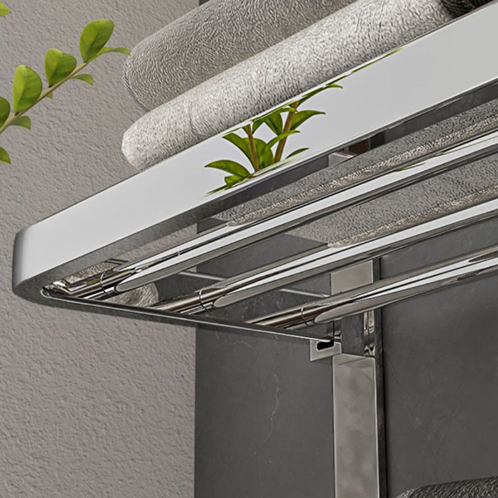 Lisslune | Contemporary Chrome Bathroom Hardware Set Polished Chrome Bathroom Set Made of Stainless Steel