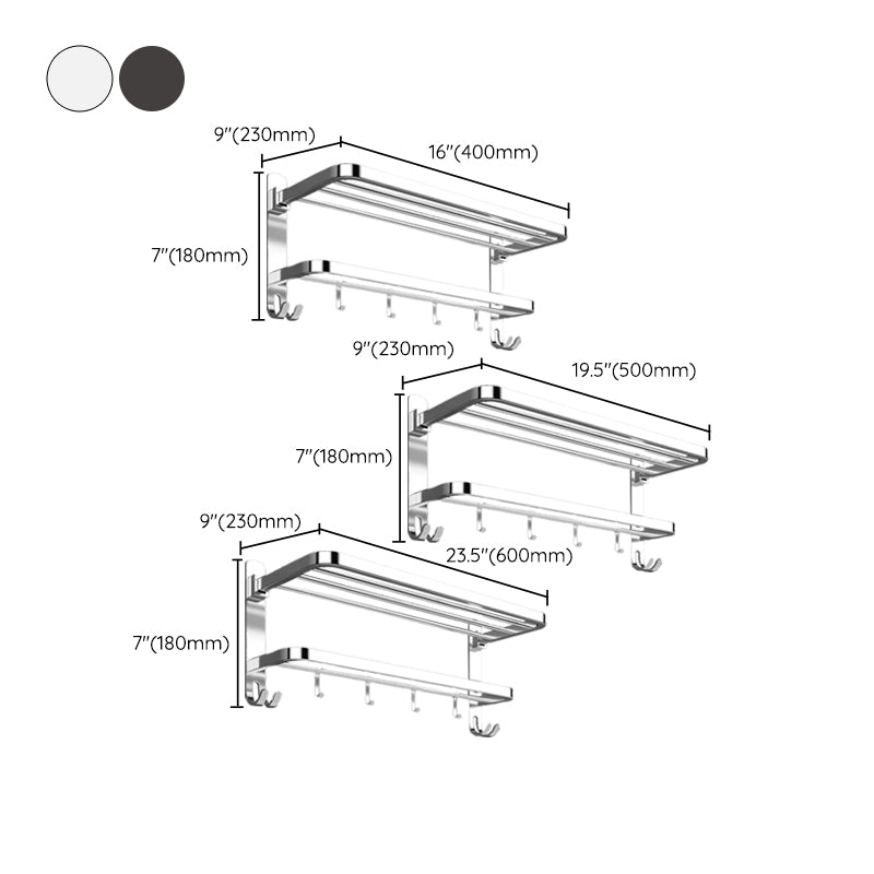 Lisslune | Contemporary Chrome Bathroom Hardware Set Polished Chrome Bathroom Set Made of Stainless Steel
