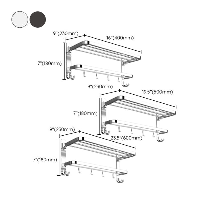 Lisslune | Contemporary Chrome Bathroom Hardware Set Polished Chrome Bathroom Set Made of Stainless Steel