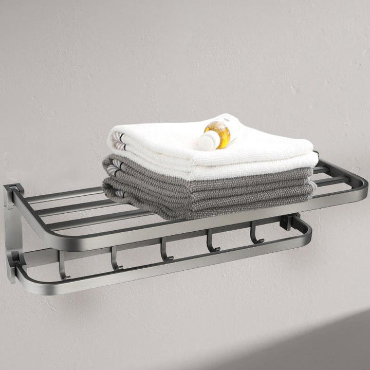 Lisslune | Contemporary Metal 6-Piece Bathroom Accessory Set with Bathroom Shelf