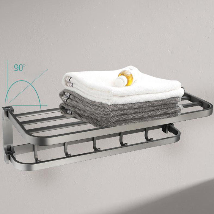 Lisslune | Contemporary Metal 6-Piece Bathroom Accessory Set with Bathroom Shelf
