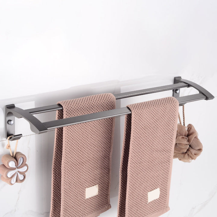 Lisslune | Modern 5-piece bathroom accessory set with triangular bath shelf