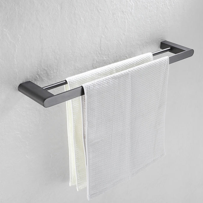 Lisslune | 5-piece modern bathroom accessory set made of stainless steel with towel bar/robe hooks/paper holder
