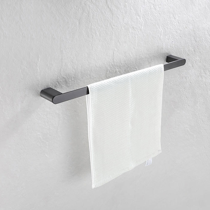 Lisslune | 5-piece modern bathroom accessory set made of stainless steel with towel rail/robe hooks/toilet paper holder